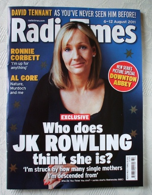 Rare Unread British Radio Times Magazine JK Rowling Cover